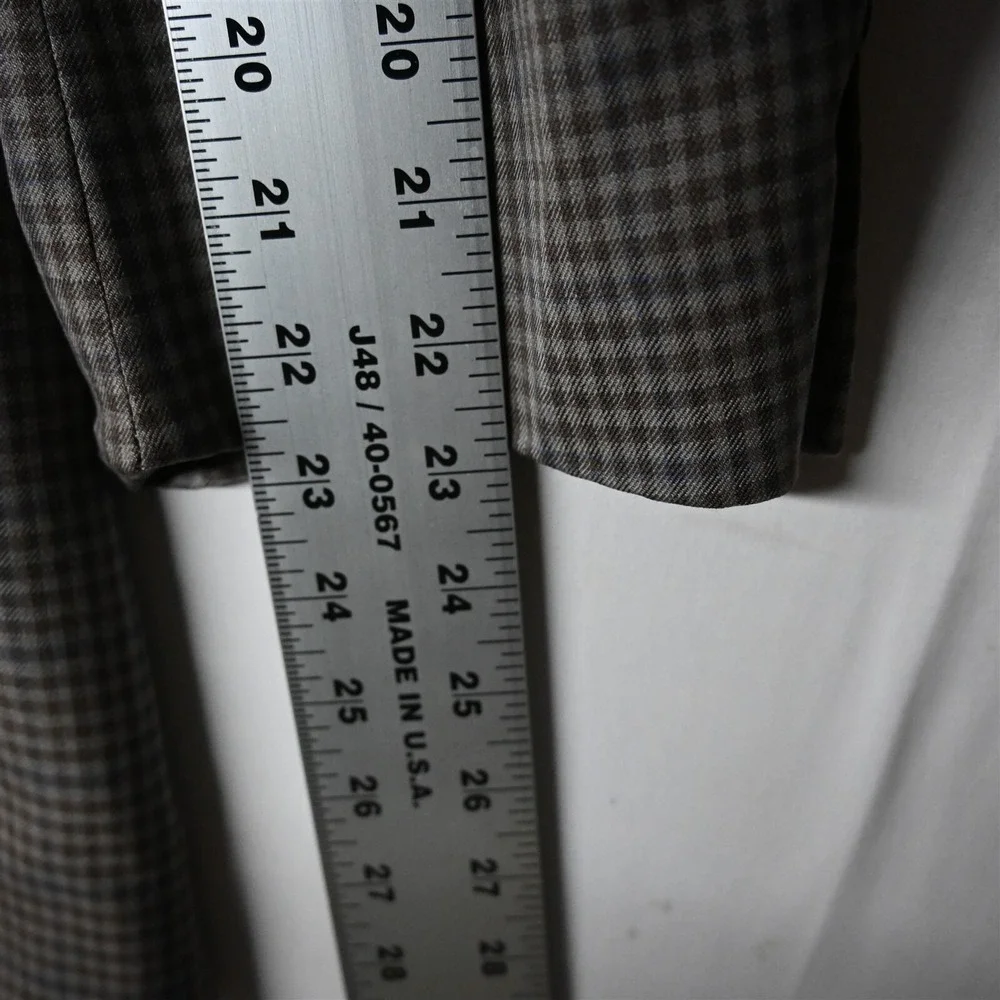 Hart Schaffner Marx 50R Brown Shepard Check Mens Blazer Sport Coat‎ Suit Jacket